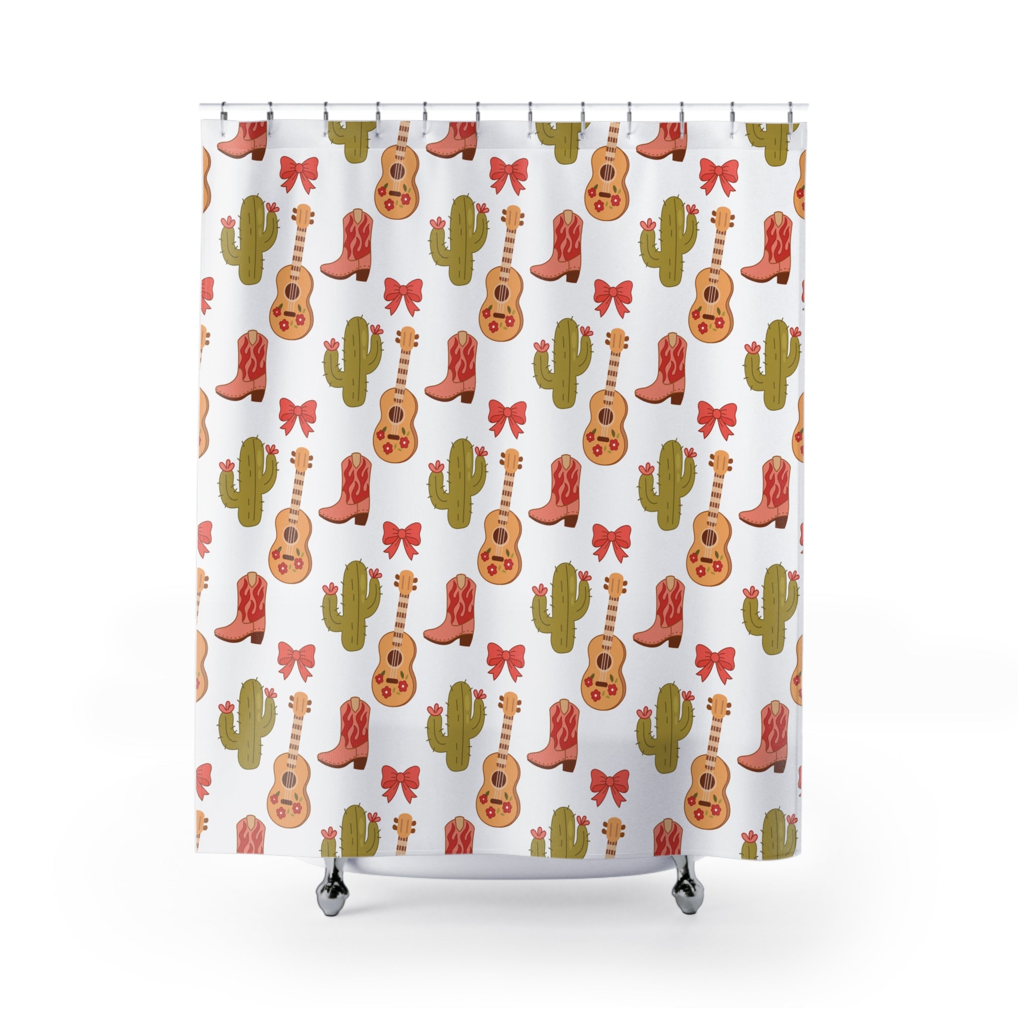 Whimsical Western Cowboy Boot Shower Curtain Gift: Playful Southwestern Charm