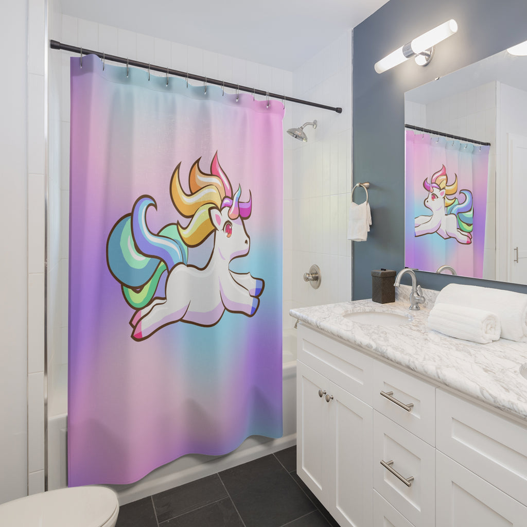 Rainbow Unicorn Fantasy Shower Curtain Gift: Whimsical Magic for Dreamer Homes