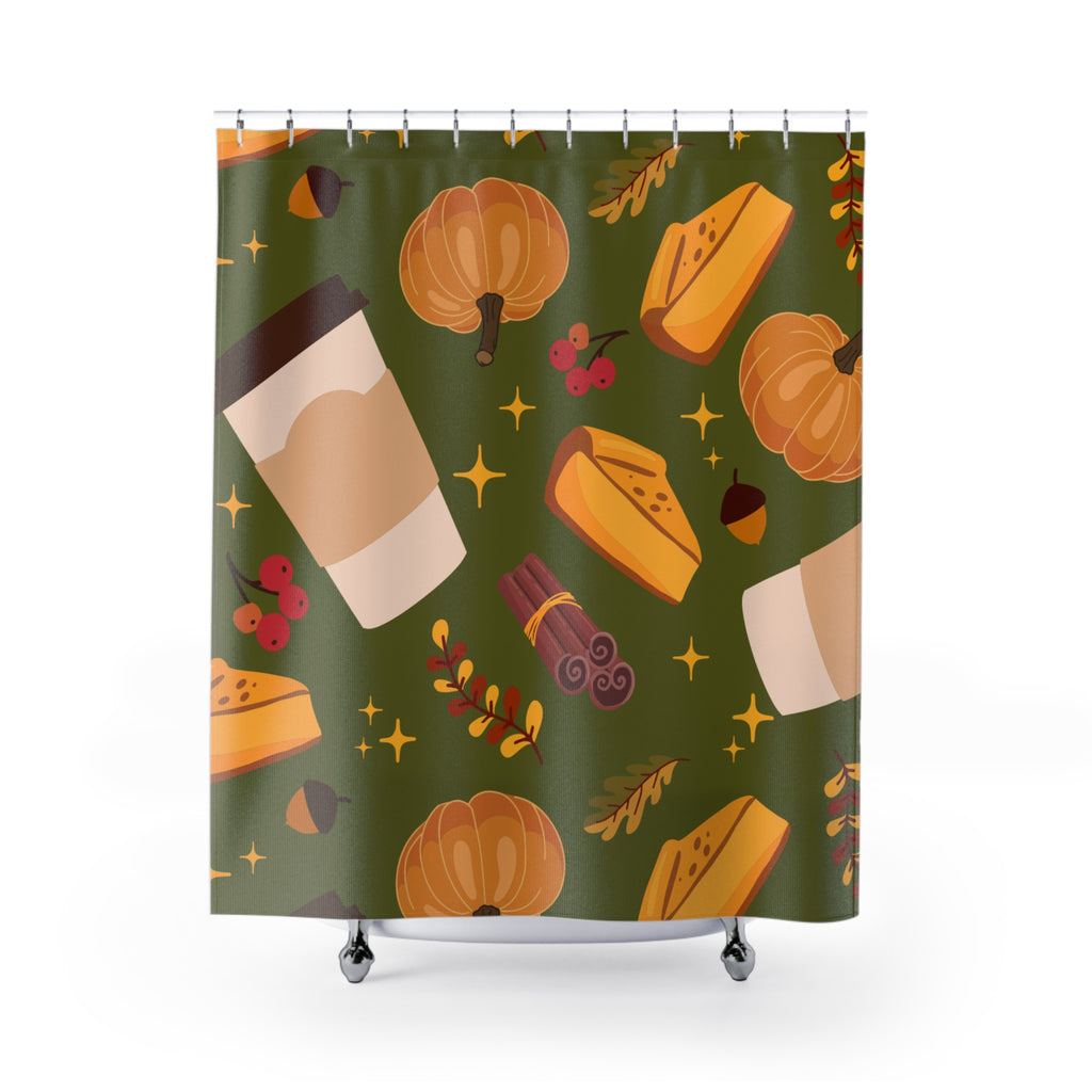 Cozy Autumn Harvest Pattern Shower Curtain Gift: Festive Comfort for Fall Homes