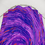Abstract Pink Swirly Pattern Temple Shower Curtain