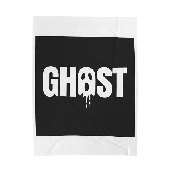 Dripping Ghost Lettering Cozy Throw Blanket for Fall Nights design