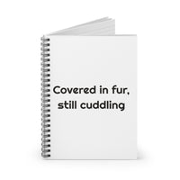 Covered in fur still cuddling Spiral for Pet Lists notebook – original NewGiftDay design, view 2