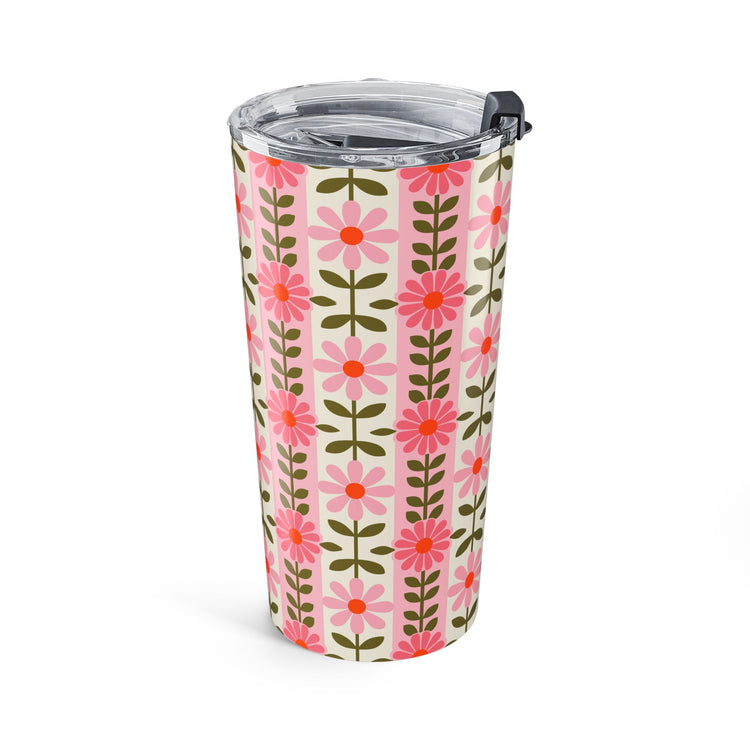 Retro Daisy Blooms 20oz tumbler – original NewGiftDay design, view 3