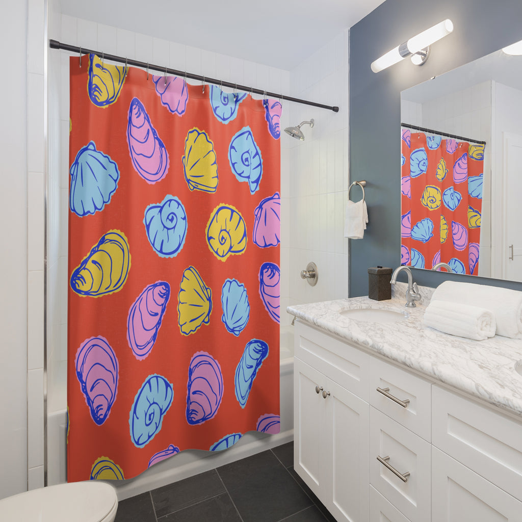 Pop Art Seashell Shower Curtain Gift: Coastal Whimsy for Bold Homes