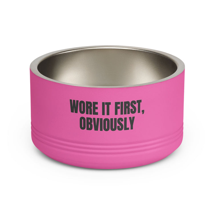 Wore It First Obviously Stainless Steel for Stylish Pets pet bowl in pink – original NewGiftDay design
