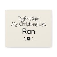 Bigfoot Christmas List canvas – original NewGiftDay design, view 5