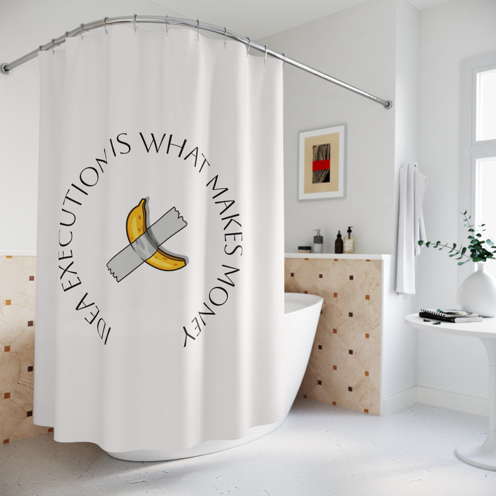 Minimalist Banana Art Shower Curtain Gift: Clean Aesthetics for Fresh Homes