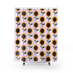 Stylized Sunflower Pattern Shower Curtain Gift: Sunny Blooms for Whimsical Homes