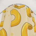 Macaroni & Cheese Pasta Shower Curtain Gift: Comfort Food Fun for Quirky Homes