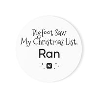 Bigfoot Christmas List Cork Back coaster – original NewGiftDay design, view 5