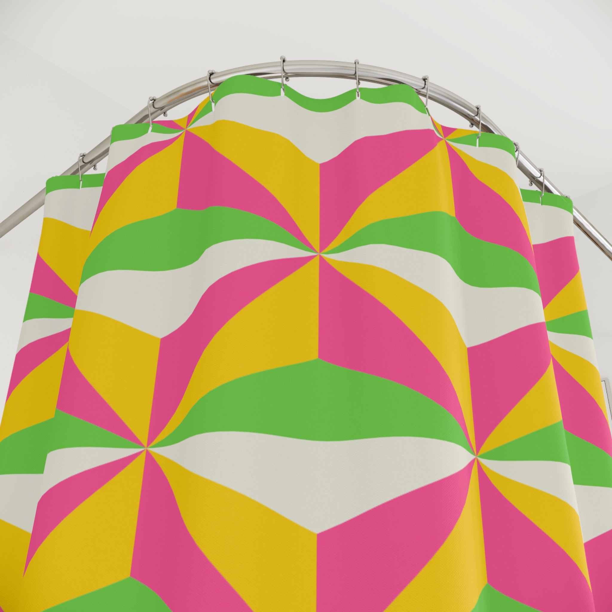 3D Optical Illusion Shower Curtain Gift: Geometric Joy for Modern Upgrades