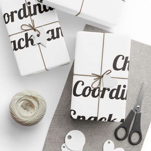Chaos Coordinated by Snacks and Love Gift Wrapping Paper for Family Presents