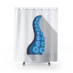 Minimalist Octopus Tentacle Shower Curtain Gift: Modern Ocean Art for Unique Homes
