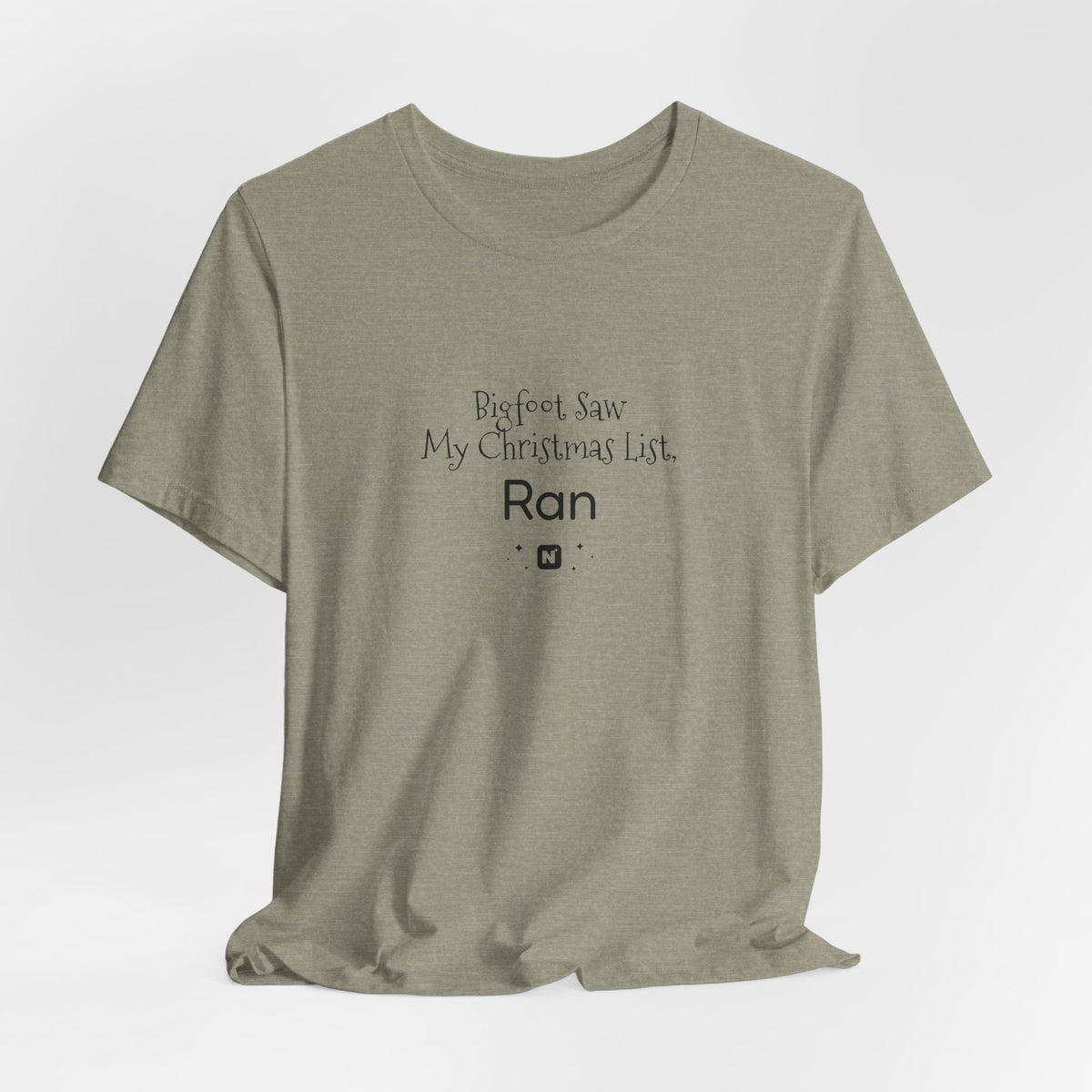 Bigfoot Christmas List T-shirt – original NewGiftDay design, view 162