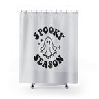 "Spooky Season" Retro Ghost Shower Curtain Gift: Festive Fun for Halloween Homes