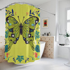 Monarch Butterfly Folk Art Shower Curtain Gift: Sunny Vitality for Nature Lovers