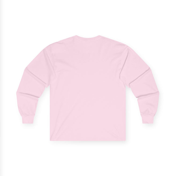My Hobby Is Overthinking Snacks DTG Printed for Cozy Cravings long sleeve tee in light-pink – original NewGiftDay design