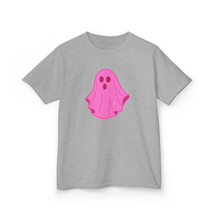 Pink Ghost Parade Kids Heavy Cotton™ kids clothes in sport-grey – original NewGiftDay design