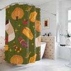 Cozy Autumn Harvest Pattern Shower Curtain Gift: Festive Comfort for Fall Homes