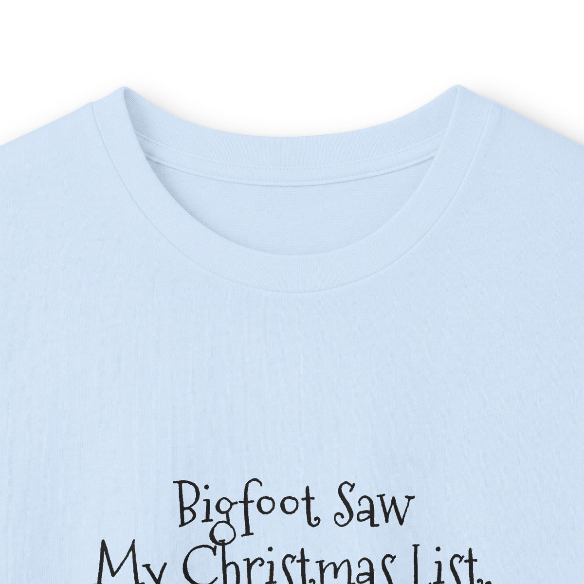 Bigfoot Christmas List long sleeve tee – original NewGiftDay design, view 59