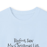 Bigfoot Christmas List long sleeve tee – original NewGiftDay design, view 59