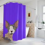 Striking Sphynx Cat Portrait Shower Curtain Gift: Modern Feline Art for Bold Homes