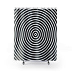 Hypnotic Concentric Circles Shower Curtain Gift: Op Art Drama for Modern Homes
