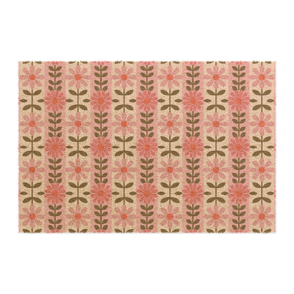 Retro Daisy Blooms Doormat design