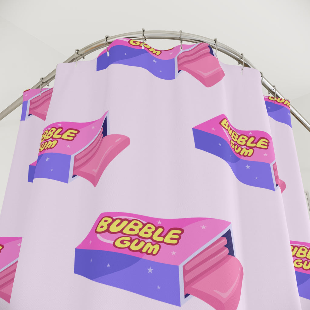 Retro Bubble Gum Pack Shower Curtain Gift: Sweet Nostalgia for Playful Homes