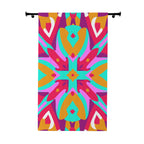 Pinkish Geometric Pattern Blackout Window Curtain