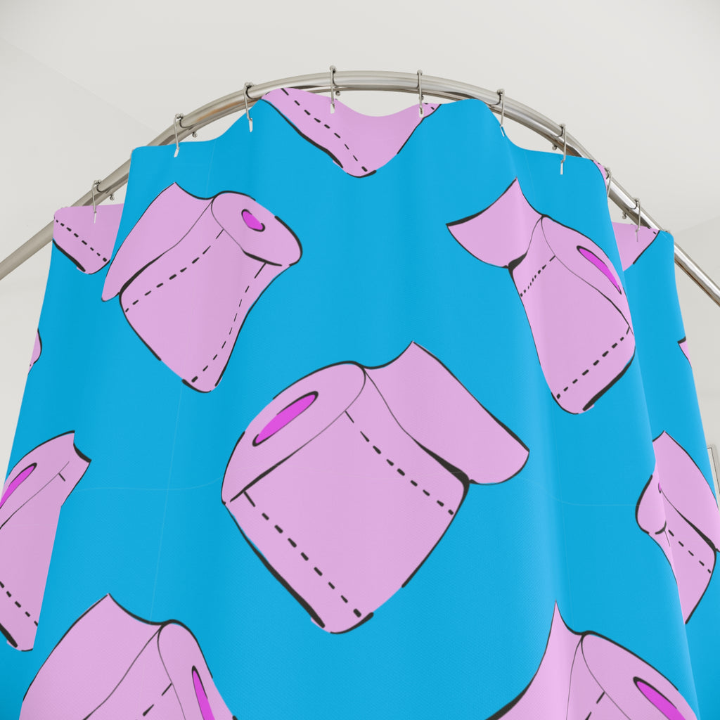Toilet Paper Roll Pattern Shower Curtain Gift: Witty Bathroom Humor for Quirky Homes