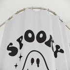 "Spooky Season" Retro Ghost Shower Curtain Gift: Festive Fun for Halloween Homes