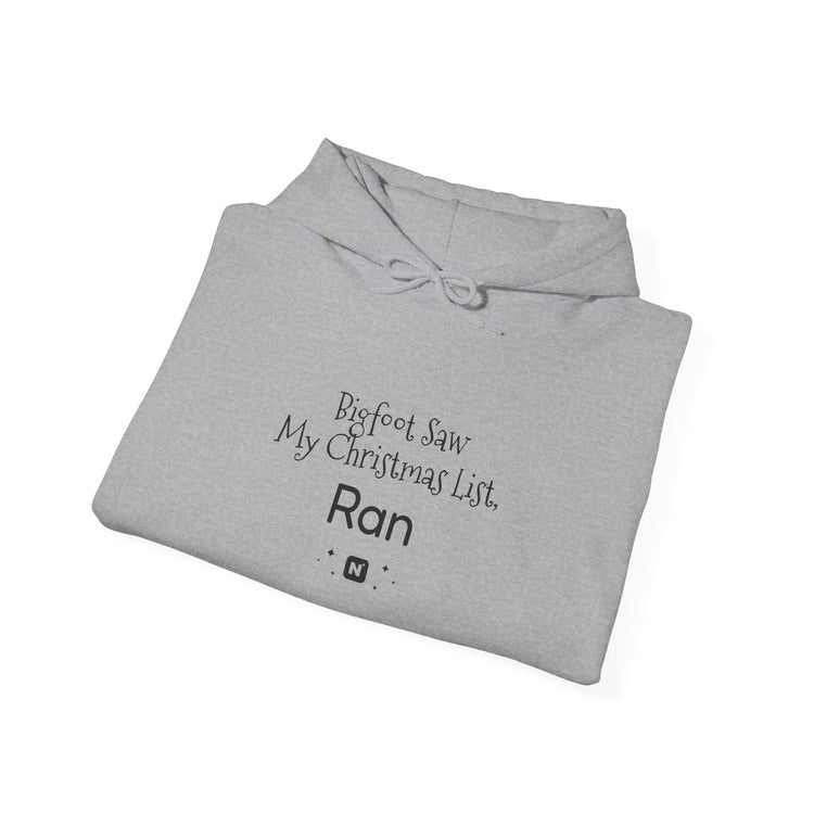 Bigfoot Christmas List™ Hooded sweatshirt in sport-grey – original NewGiftDay design