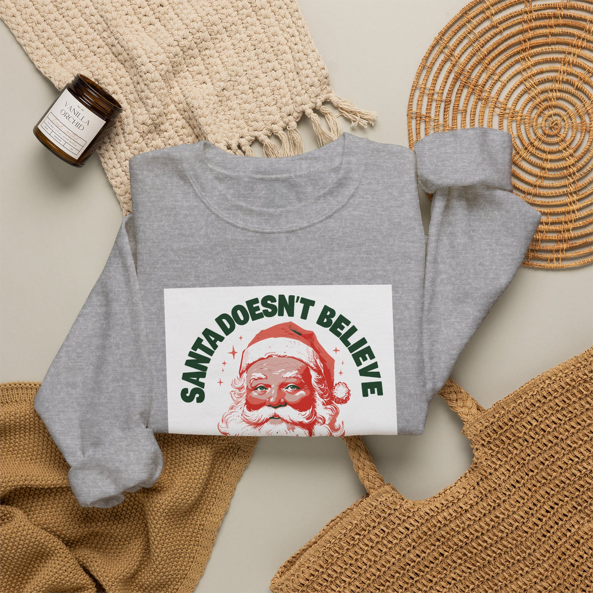 Santa Doesn't Believe in You Either sweatshirt – original NewGiftDay design, view 14
