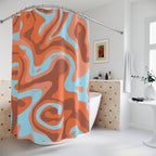 Geologic Layer Abstract Shower Curtain Gift: Southwestern Serenity for Earthy Home