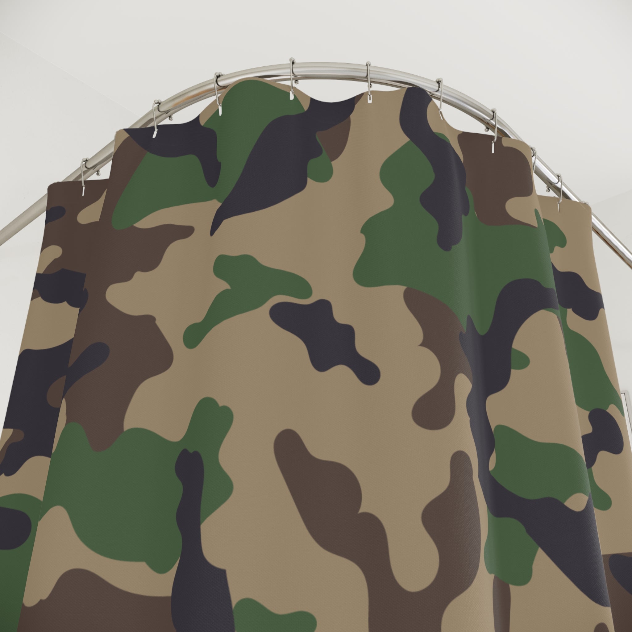 Classic Woodland Camo Shower Curtain: Gift for a Rugged, Timeless Look