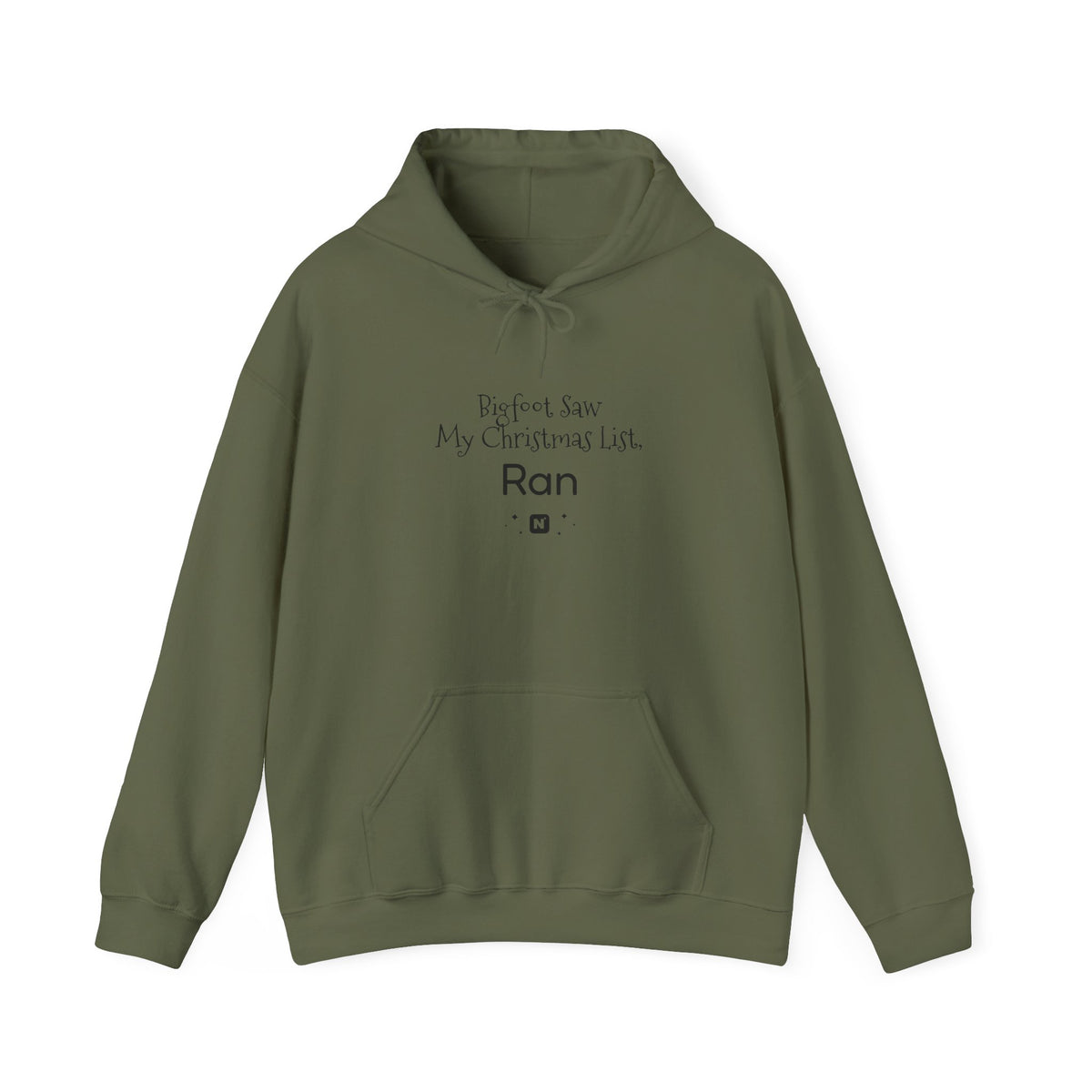 Bigfoot Christmas List™ Hooded sweatshirt – original NewGiftDay design, view 10