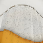 Cold Beer Foam Graphic Shower Curtain Gift: Refreshing Brew for Enthusiast Homes