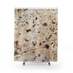 Abstract Speckled Tortilla Texture Shower Curtain Gift: Earthy Minimalism for Calm Spaces