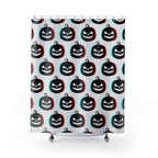 3D Anaglyph Jack-O'-Lantern Pattern Shower Curtain Gift: Retro Spooky for Unique Homes