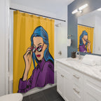Pop Art Woman with Sunglasses Shower Curtain Gift: Retro Chic for Sophisticated Homes