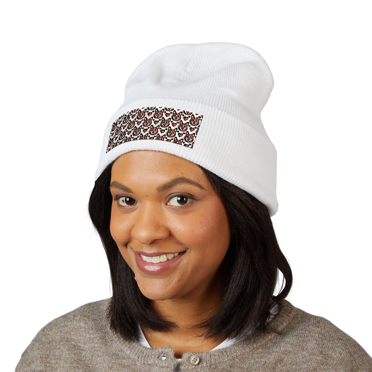 Corgi Hearts Classic Cuffed (Embroidery) beanie – original NewGiftDay design, view 5