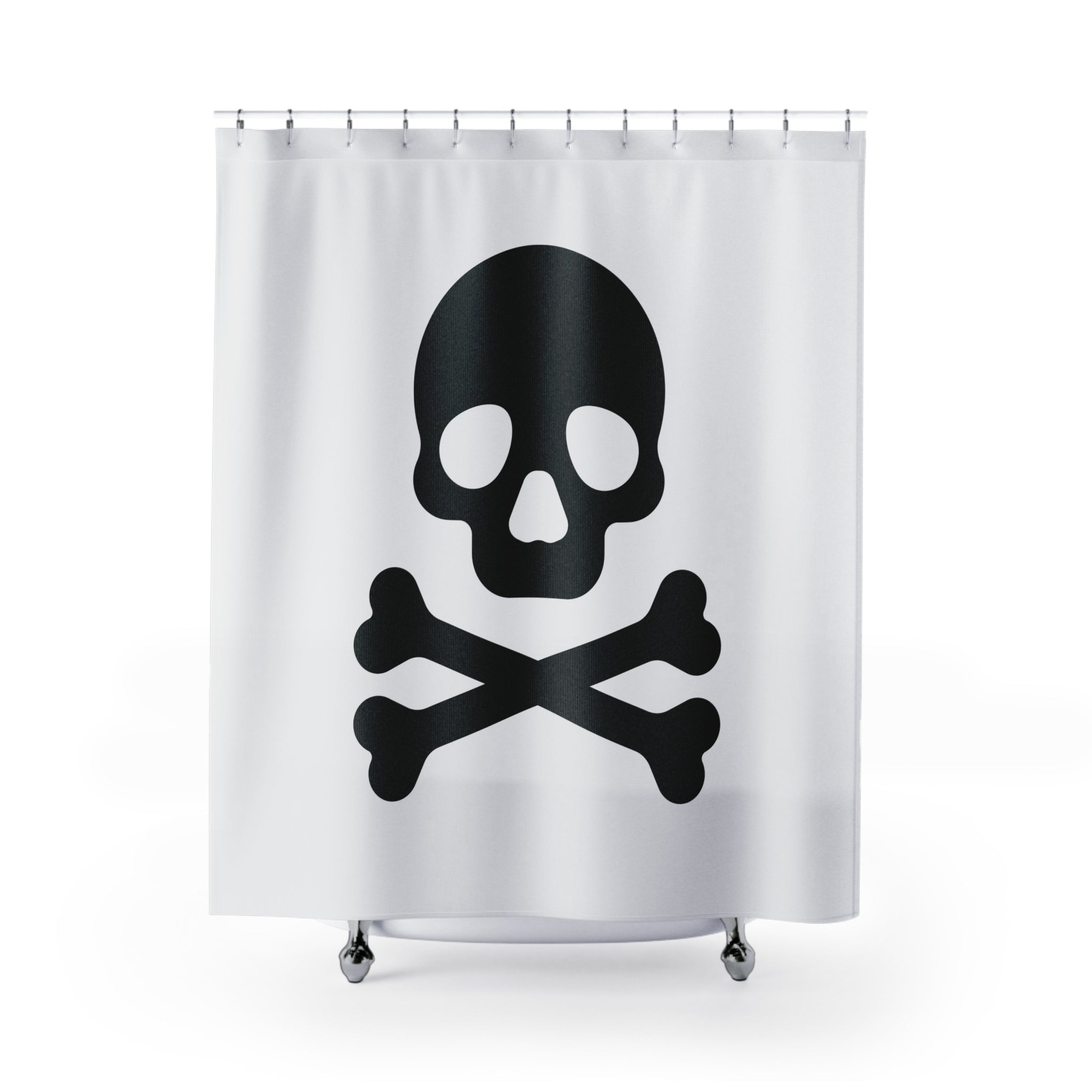 Bold Black Jolly Roger Shower Curtain Gift: Pirate Spirit for Edgy Homes
