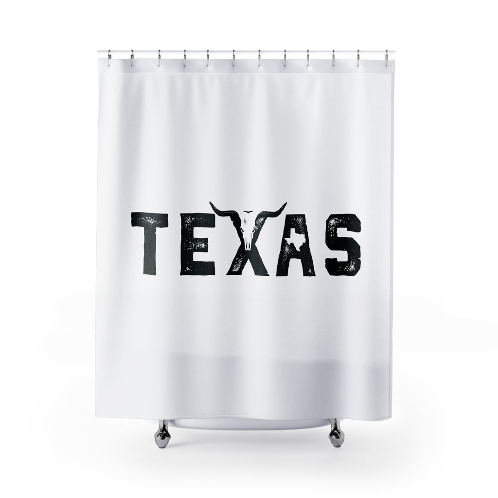 Distressed Texas Longhorn Shower Curtain Gift: Lone Star Pride for Rustic Homes