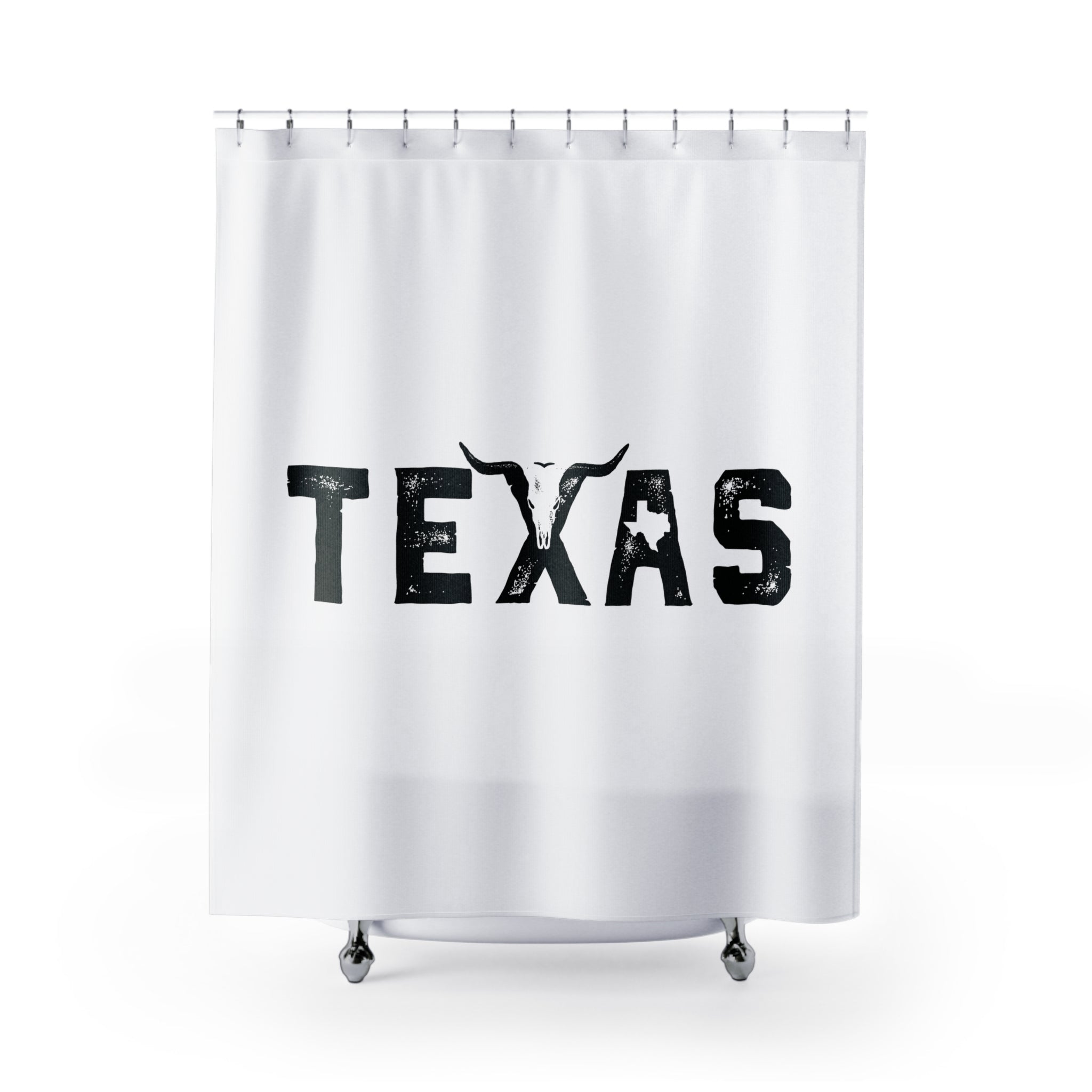 Distressed Texas Longhorn Shower Curtain Gift: Lone Star Pride for Rustic Homes