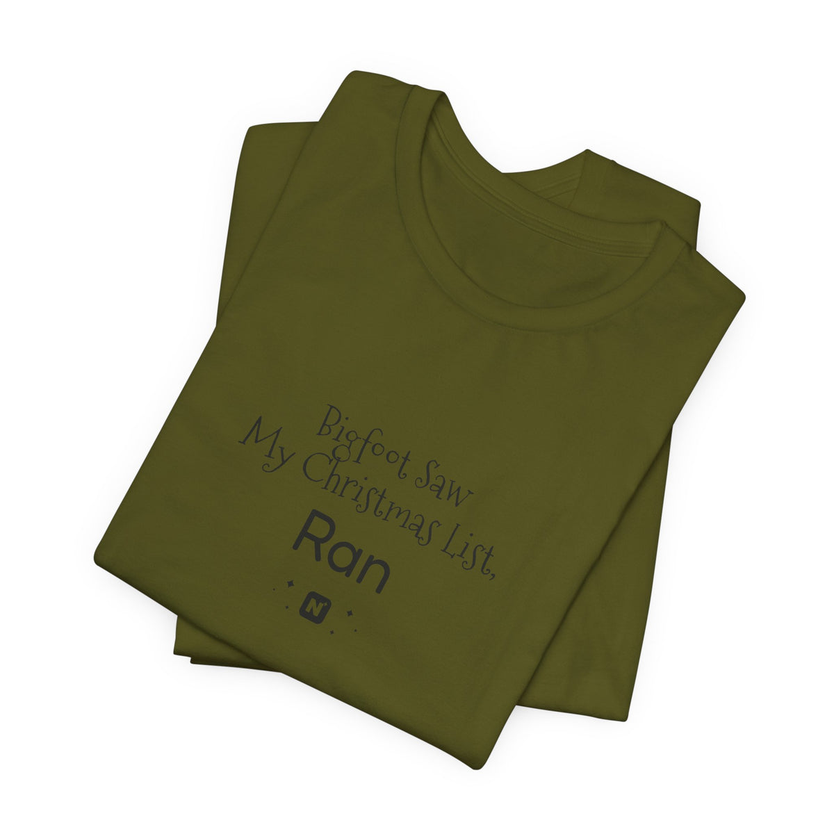 Bigfoot Christmas List T-shirt – original NewGiftDay design, view 182