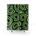 Neon Green Aura Abstract Shower Curtain Gift: Electric Style for Futuristic Homes