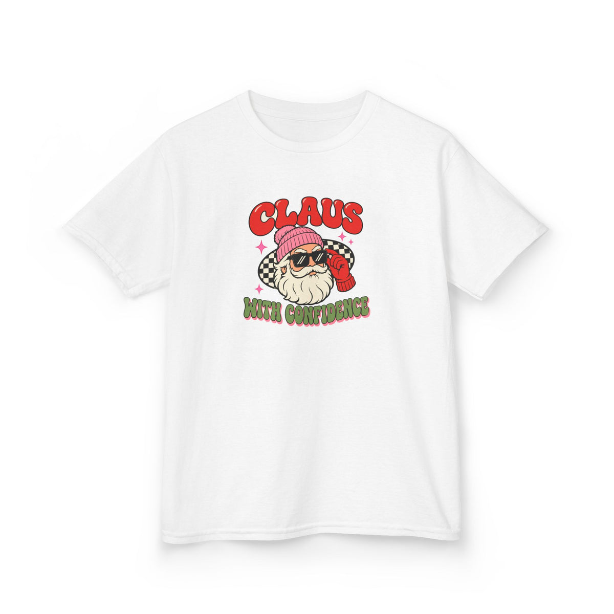 Claus With Confidence Kids Heavy Cotton™ kids tee – original NewGiftDay design, view 6
