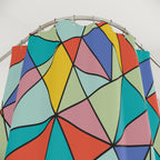 Geometric Multicolor Stained Glass Shower Curtain Gift: Modern Mosaic Art for Vibrant Homes