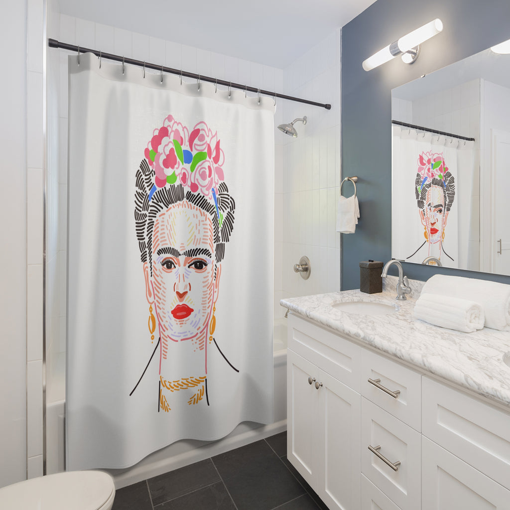 Frida Kahlo Inspired Abstract Shower Curtain Gift: Artistic Icon for Bold Homes